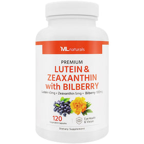 ML Naturals Luteine & Zéaxanthine 120 capsules végétales vue de face