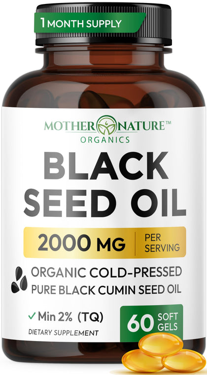 MNO Huile de Graines Noires 2000mg 60 capsules vue avant