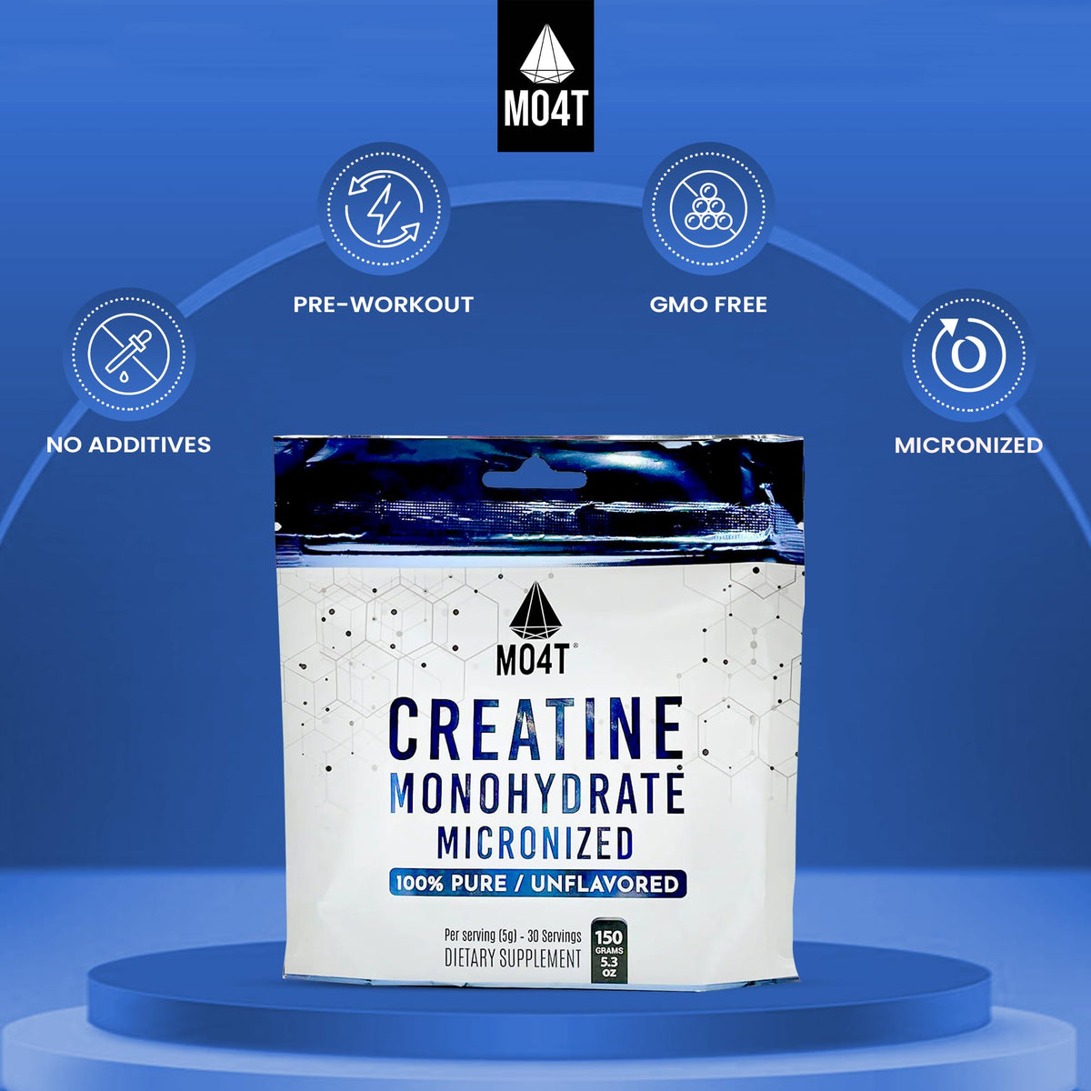 MO4T Créatine Monohydrate Micronisée 150g en utilisation