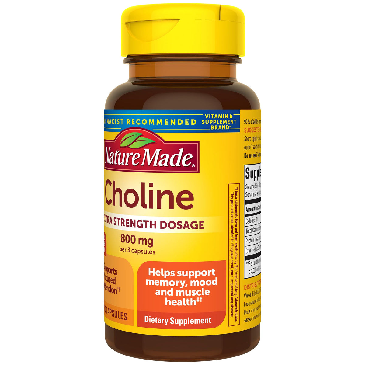 Mode d'emploi des capsules de Choline Nature Made