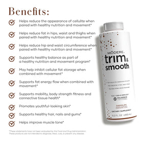 Modere Trim & Smooth Chocolat bouteille de côté montrant le design