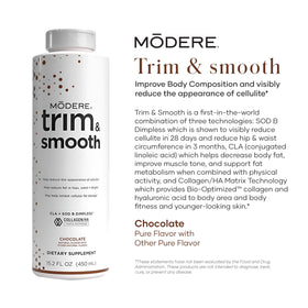 Modere Trim & Smooth Chocolat sur un fond en bois avec cuillère