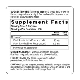 Moducare Complément Alimentaire 180 Capsules Végétariennes vue de dos
