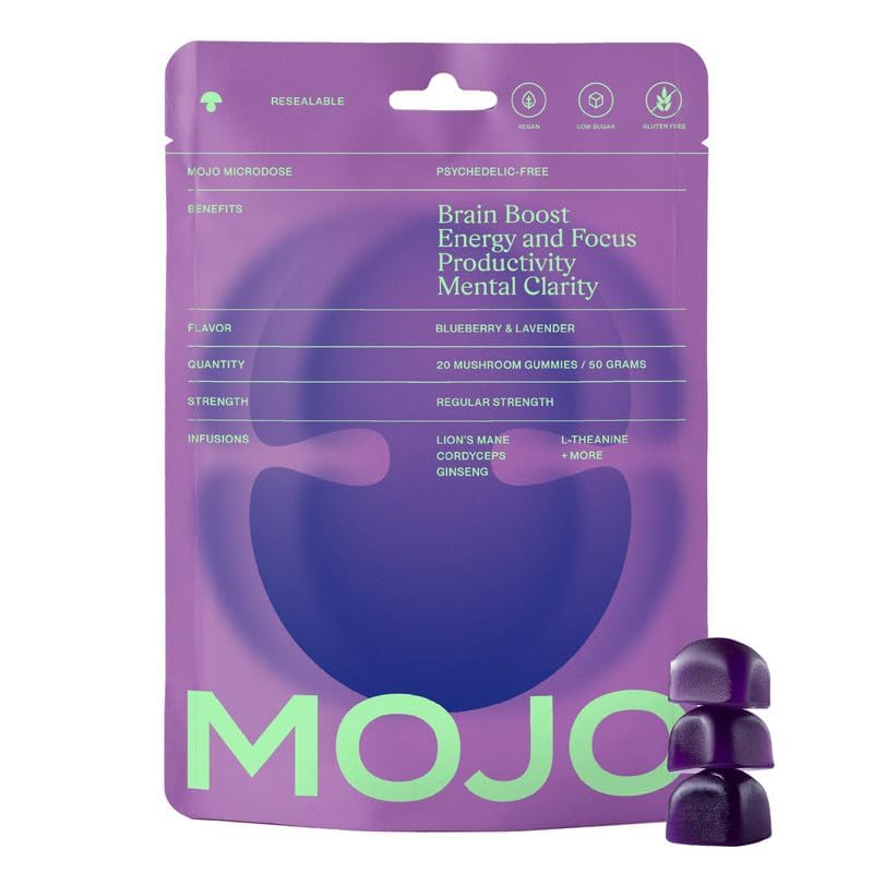 Mojo Gummy Sucettes Focus 59g avec un mélange de champignons