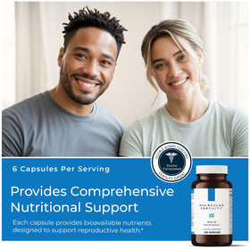 Molecular Fertility Compléments Alimentaires pour Hommes - Capsules sur une table