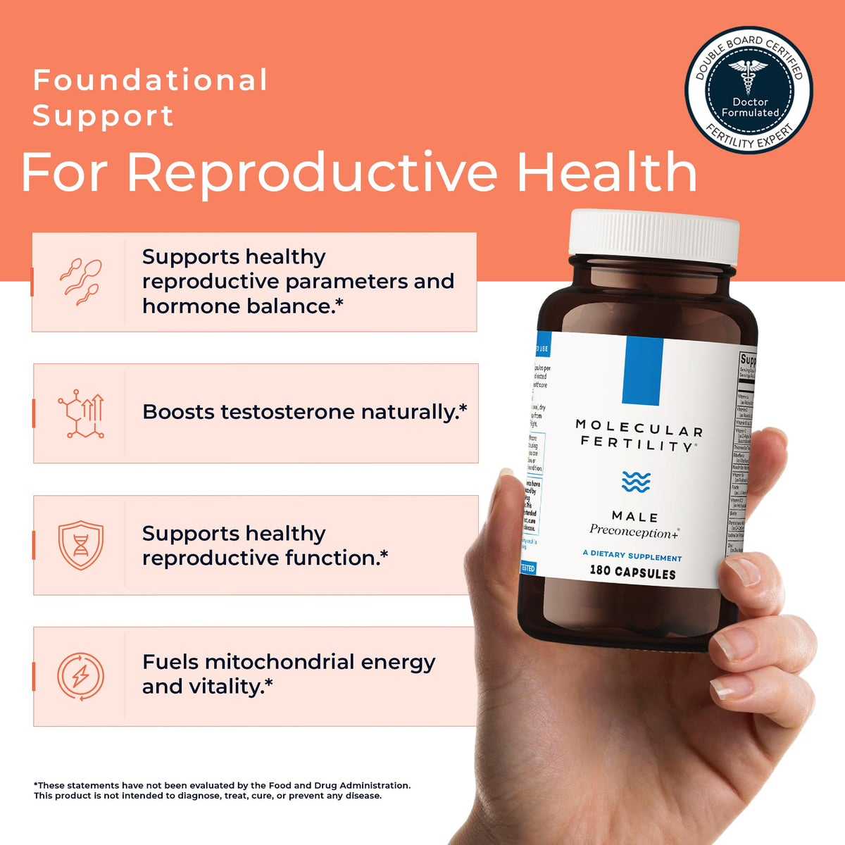 Molecular Fertility Compléments Alimentaires pour Hommes - Détails des ingrédients