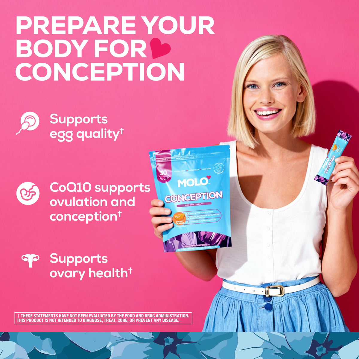 MOLO Complément Alimentaire Fertilité Femme sachet individuel