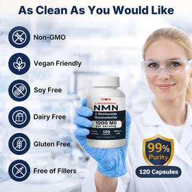 MOM NUTRIX Complément Alimentaire NMN 1000 mg sur une table