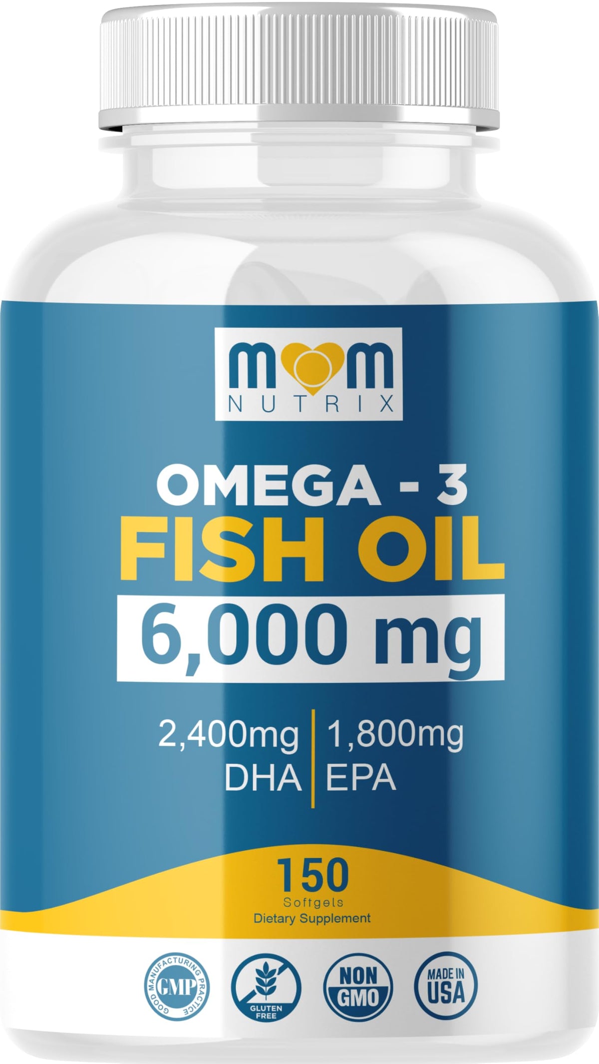 MOM NUTRIX Huile de Poisson Omega 3 gélules molles vue de face