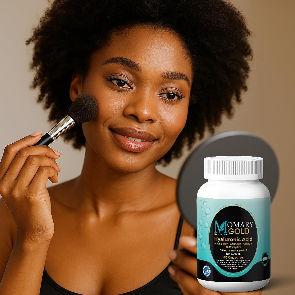 MOMARY Acide Hyaluronique avec capsules sur fond en bois
