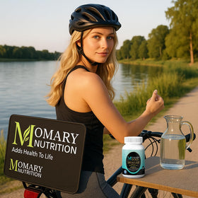 MOMARY NUTRITION Acide Hyaluronique sur table avec des plantes