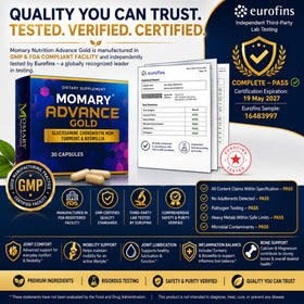 MOMARY NUTRITION Advance Gold Complément Alimentaire Articulaire avec ingrédients naturels