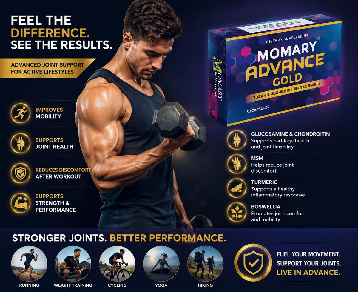 MOMARY NUTRITION Advance Gold Complément Alimentaire Articulaire en utilisation