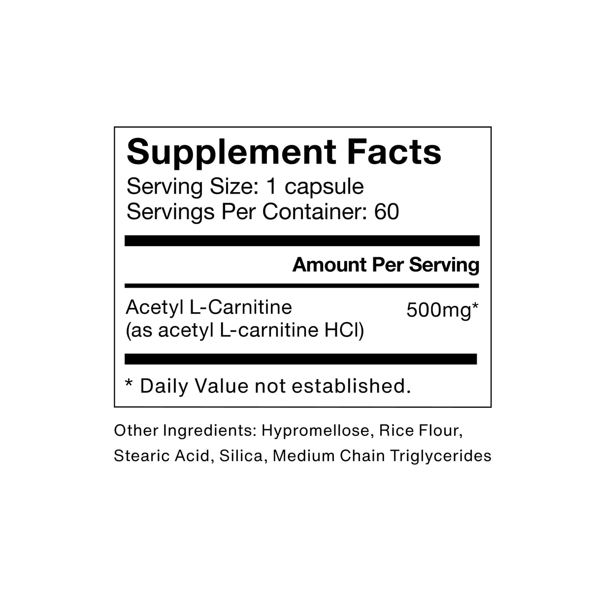 Momentous Acetyl L-Carnitine emballage et étiquetage