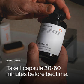 Momentous Apigénine 50mg, capsules en gros plan