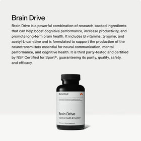 Momentous Brain Drive boîte avec étiquettes de composition