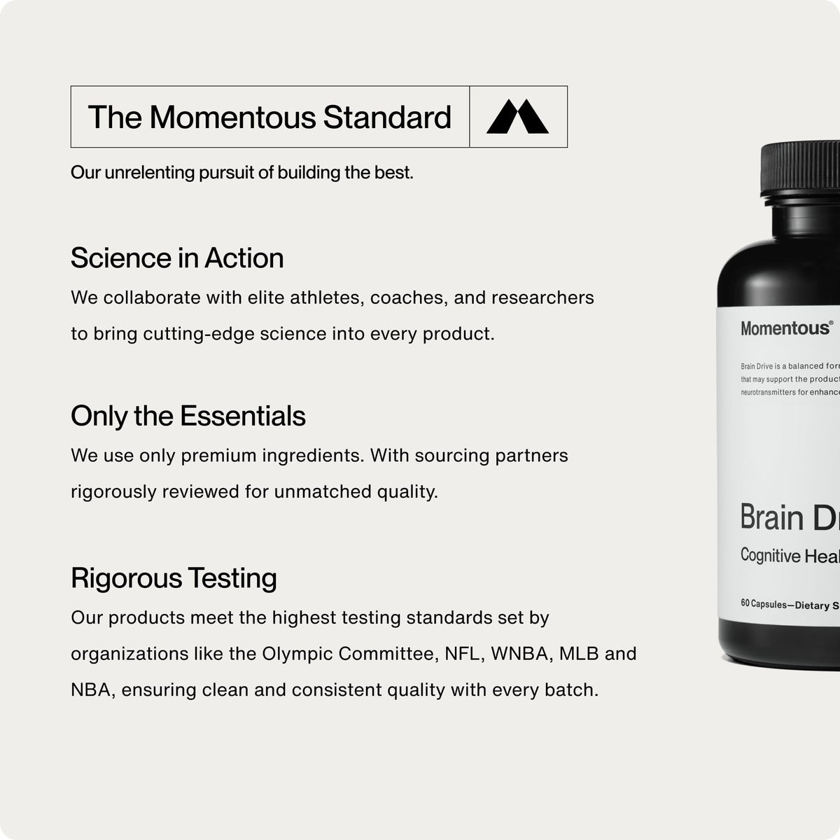 Momentous Brain Drive complément avec une cuillère dosette