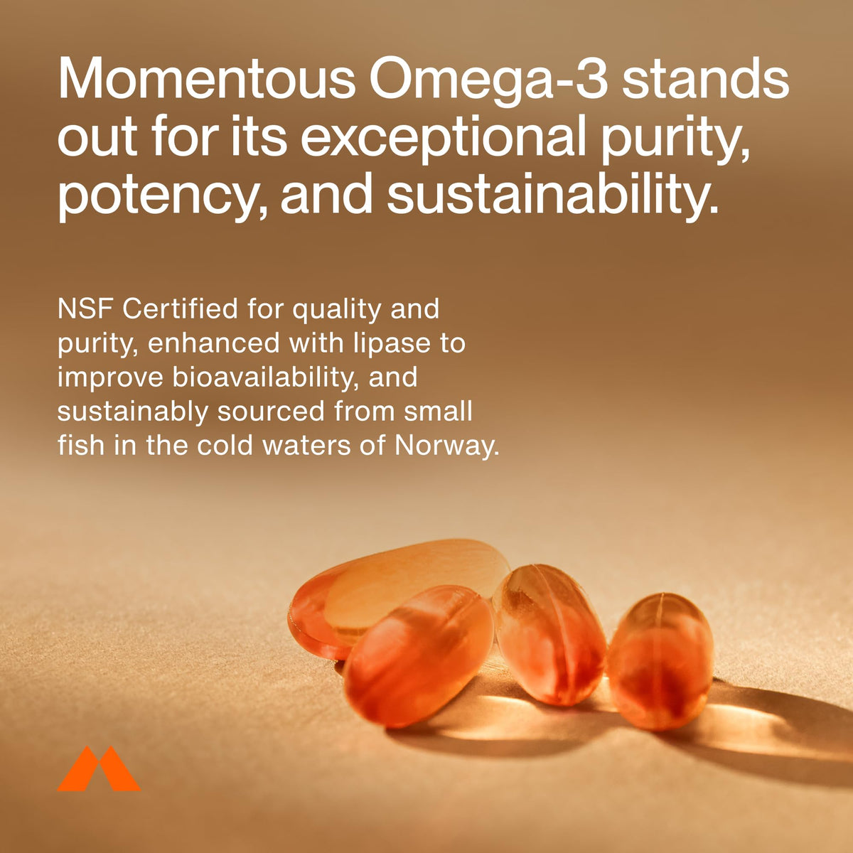 Momentous Omega-3 Huile de Poisson 1 600mg, capsules à l'intérieur