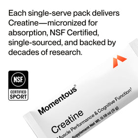 Momentous poudre de créatine monohydrate 5g avec d'autres compléments
