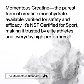 Momentous poudre de créatine monohydrate 5g vue de côté