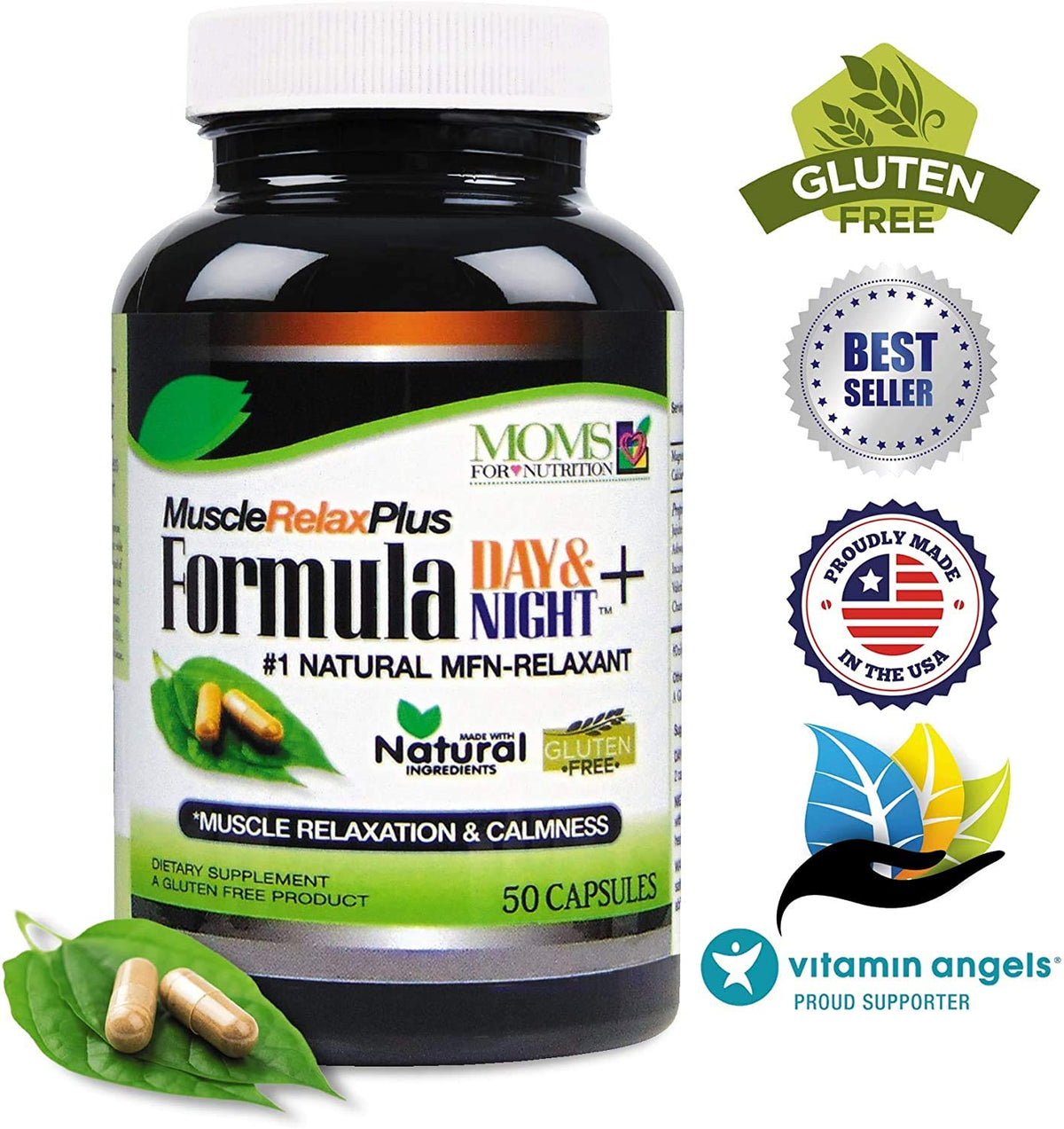 Moms For Nutrition Formule de daily wellness Musculaire 50 Capsules vue latérale