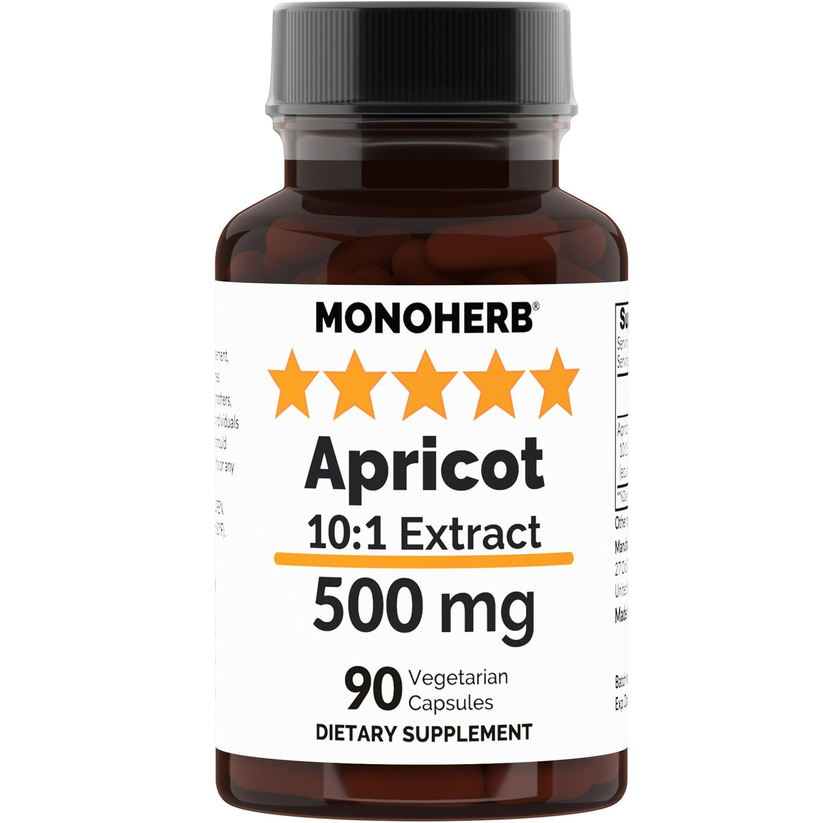 MONOHERB Extrait d'Abricot 10:1 90 Capsules Végétales vue de face