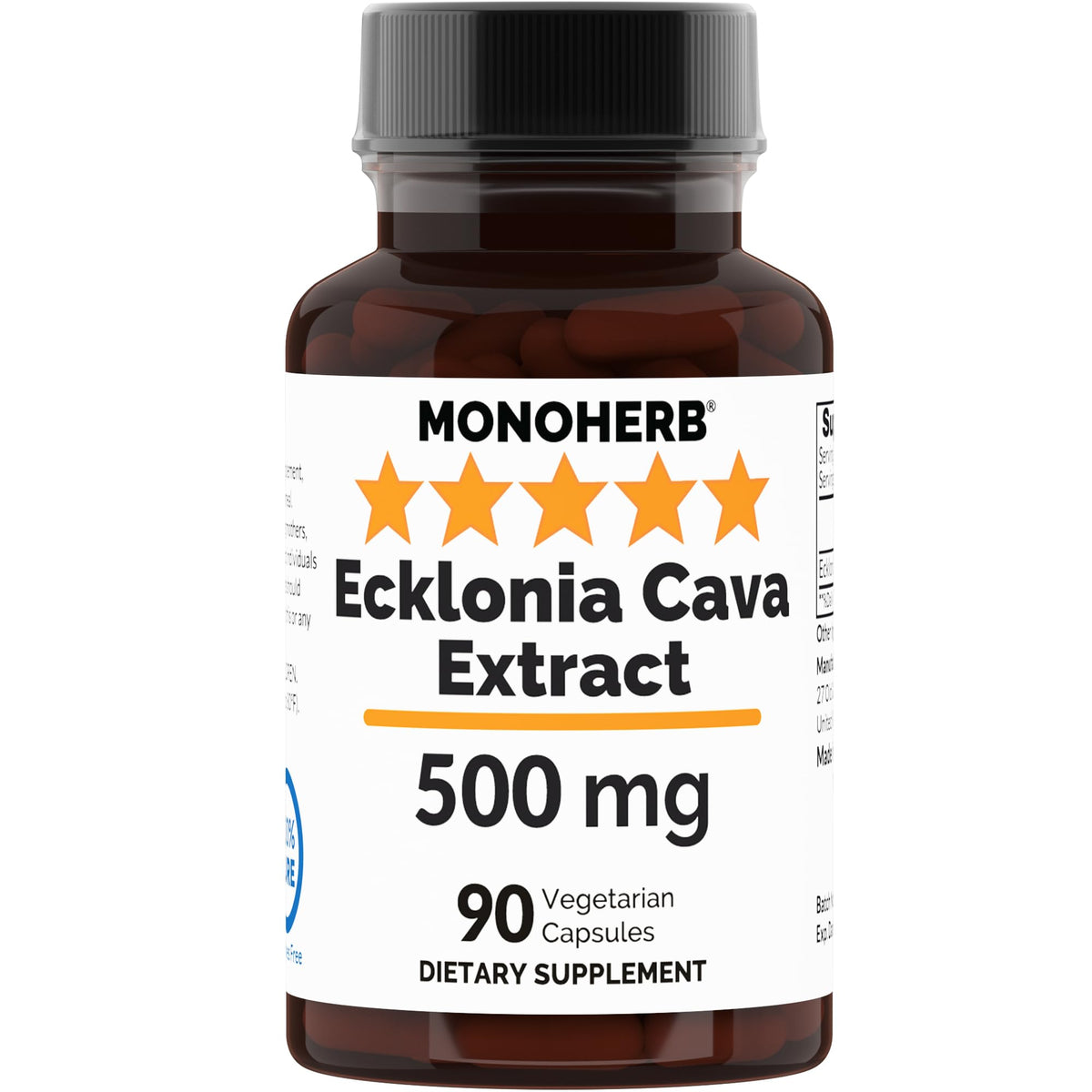 MONOHERB Extrait d'Ecklonia Cava 500 mg Capsules Végétariennes - vue de l'emballage