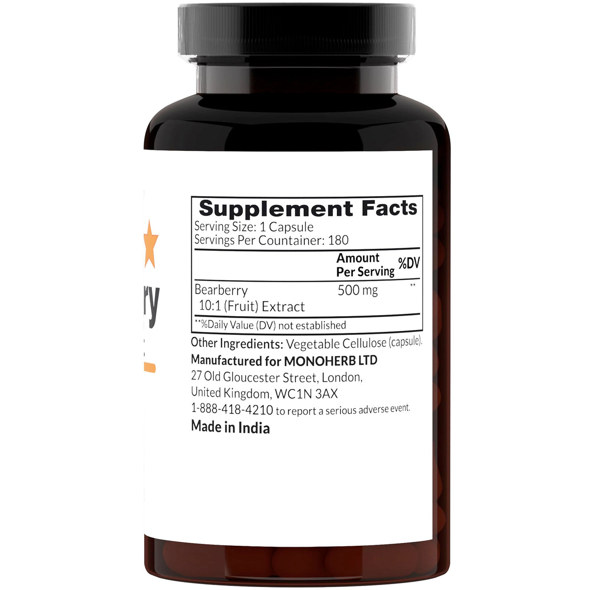 MONOHERB Extrait de Busserole 10:1 boîte de 180 capsules