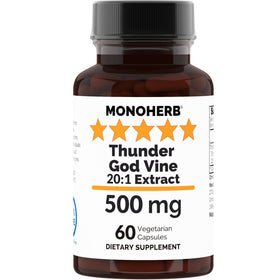 MONOHERB Extrait de Racine Thunder God Vine 500 mg capsules transparentes