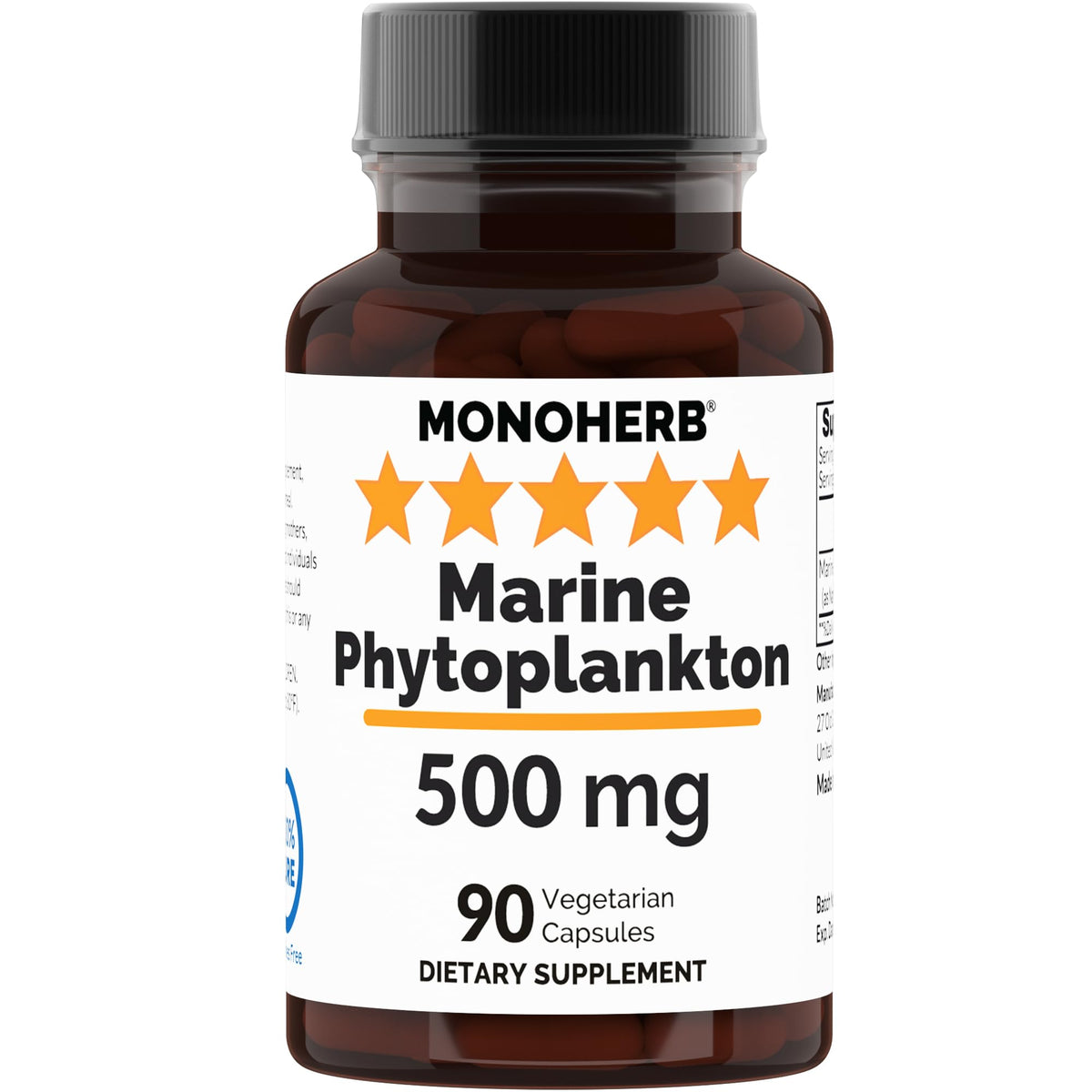 MONOHERB Phytoplancton Marin 500 mg 90 Capsules Végétariennes