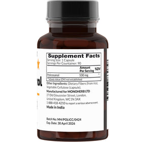 MONOHERB Policosanol 100 mg capsules végétales en boîte