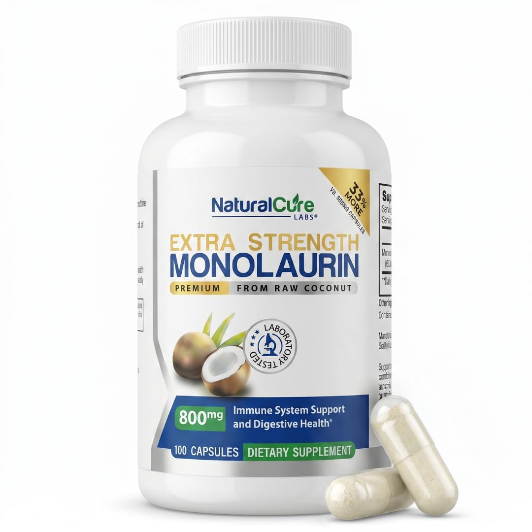 Monolaurin 800mg Natural Labs 100 capsules vue de face