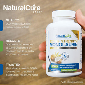 Monolaurin 800mg Natural Labs emballage et capsules