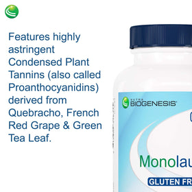 Monolaurin Nutra BioGenesis sur un fond naturel