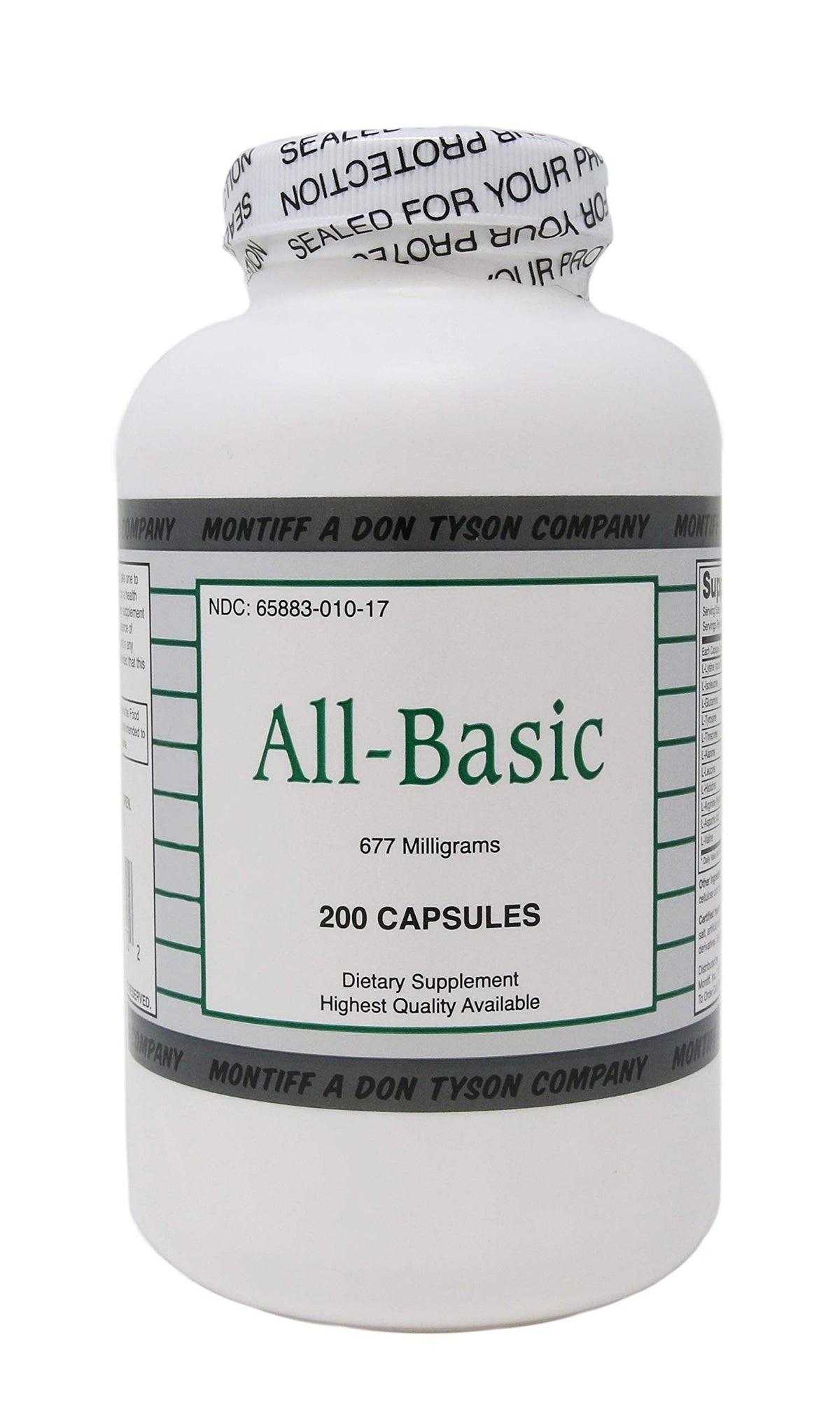 Montiff All Basic 677 mg 200 Capsules vue de face