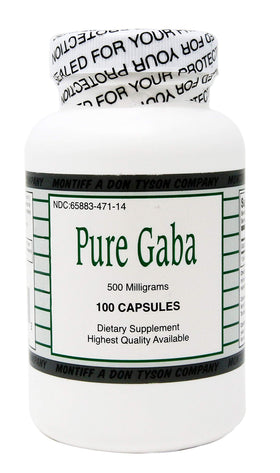 Montiff Pure Gaba 500 mg 100 capsules vue de face