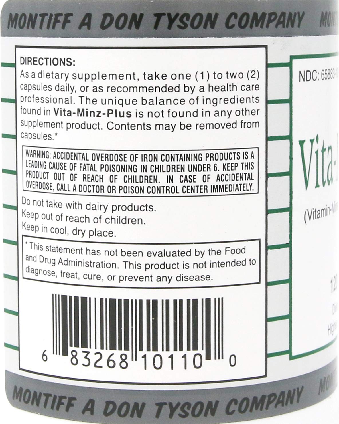 Montiff Vita-Minz Plus 120 capsules dans un environnement de vie