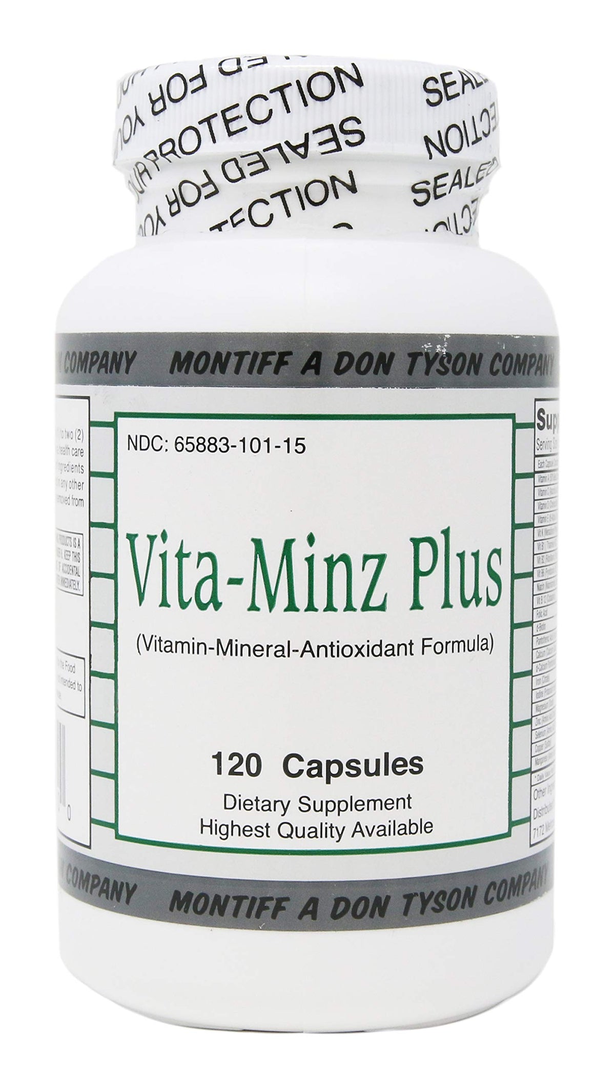Montiff Vita-Minz Plus 120 capsules vue de face