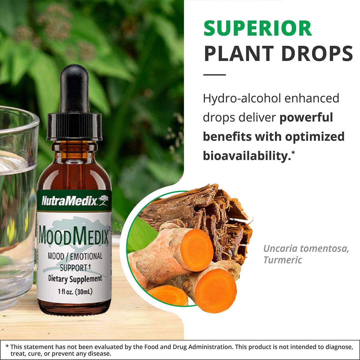 MoodMedix de NutraMedix avec gouttes sur une cuillère
