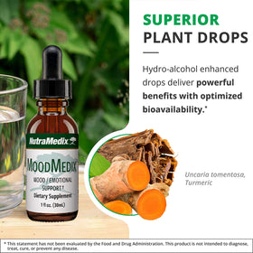 MoodMedix de NutraMedix avec gouttes sur une cuillère