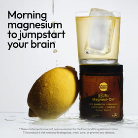 Moon Juice Neuro Magnesi-Om 299g avec cuillère doseuse à côté