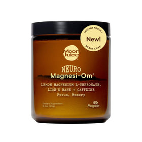 Moon Juice Neuro Magnesi-Om 299g vue avant avec étiquette citronnée