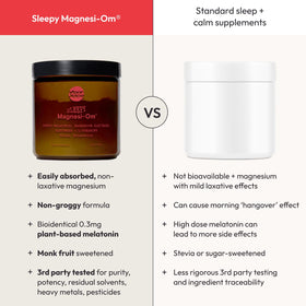 Moon Juice Sleepy Magnesi-Om sur une table avec d'autres compléments