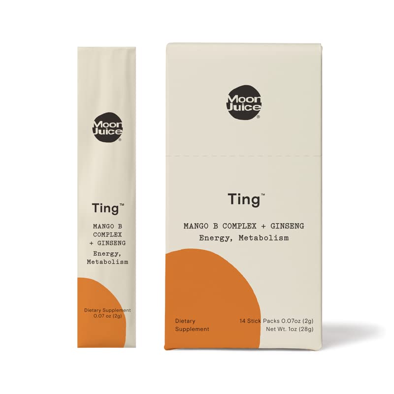 Moon Juice Ting Sticks B Complex 14ct avec emballage en avant