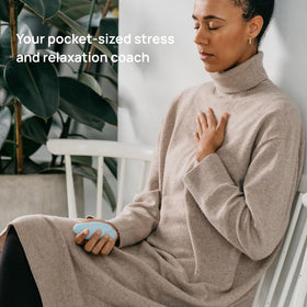 moonbird outil de respiration avec application mobile affichée