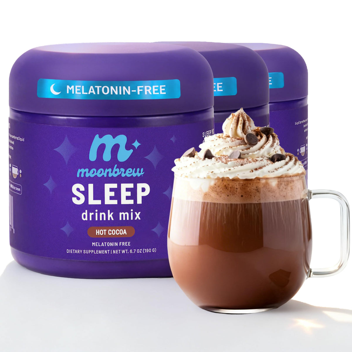 MoonBrew Chocolat Chaud au Magnésium 3PK vue de face