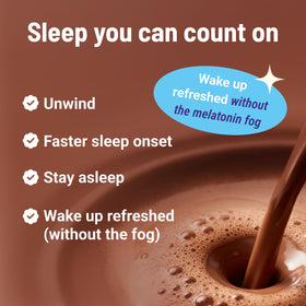 MoonBrew Chocolat Chaud au Magnésium mélange dans un verre