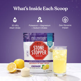 Moonstone Mélange Boisson Citronnade étiquette et informations nutritionnelles