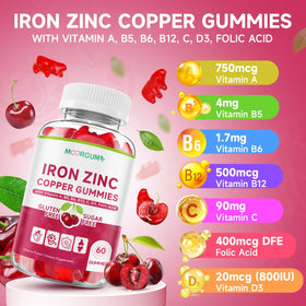 MOORGUMY gummies minéraux cerise vue de côté