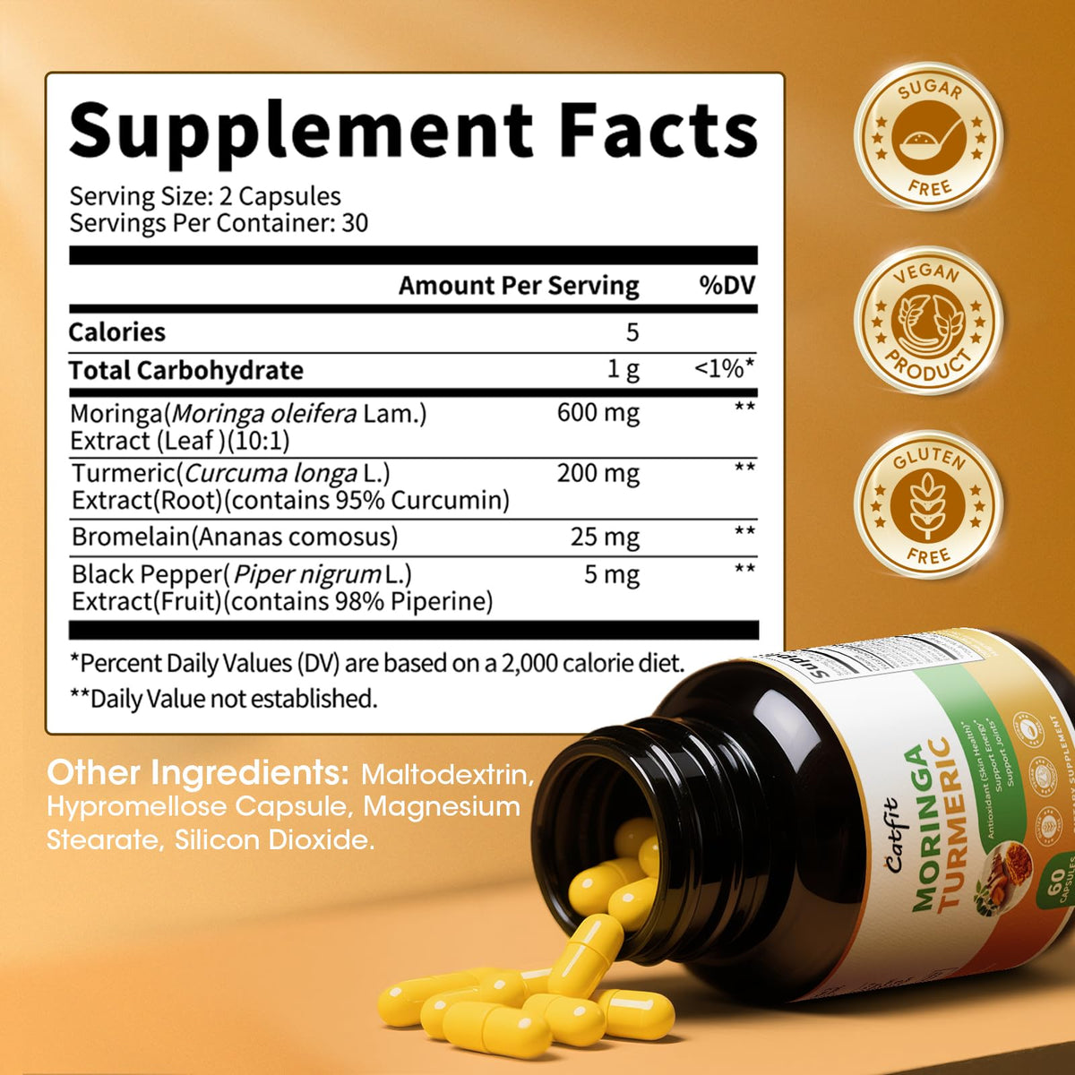 Moringa 10-en-1 Catfit, capsules dans l'emballage